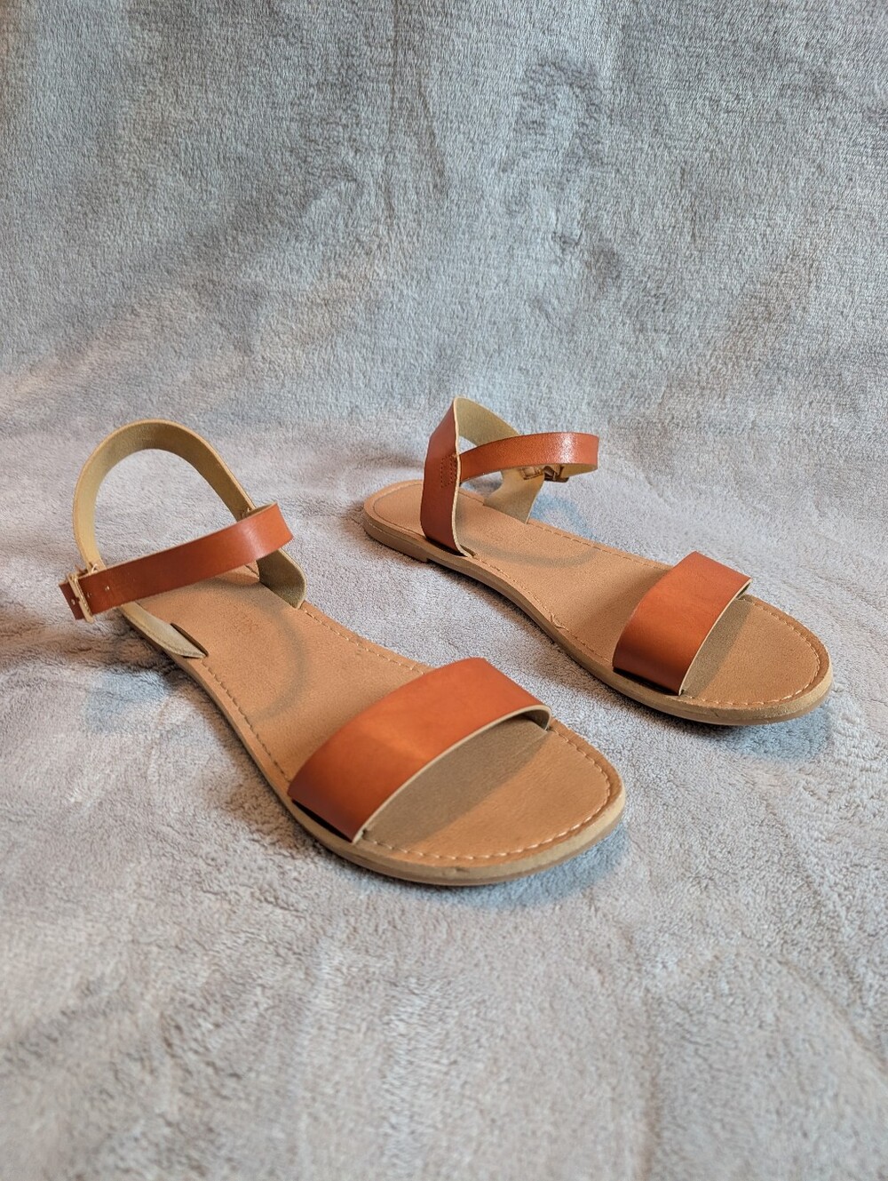 Classic Tan Leather Strap Women's Sandals